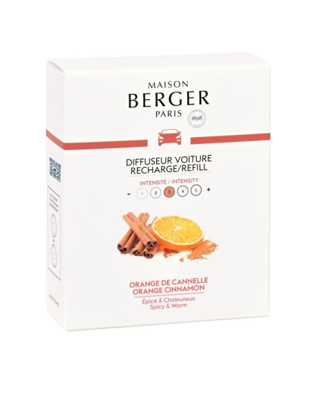 Maison Berger Auto Navulling 2x Orange Cinnamon