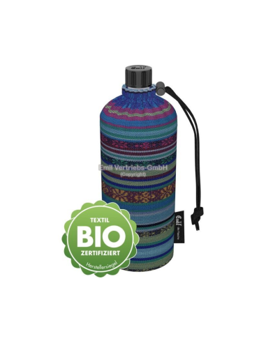 Glazen drinkfles met mantel 0,4 L Aztek