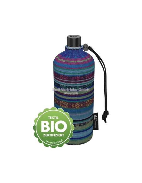 Glazen drinkfles met mantel 0,4 L Aztek