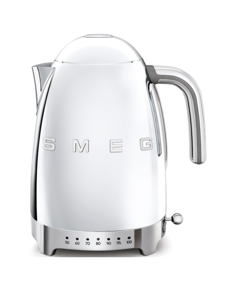 Smeg Waterkoker instelbaar 1,7 L. glanzend RVS