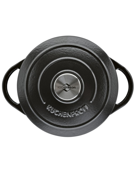 KP Gietijzeren Braadpan RD 24cm zwart